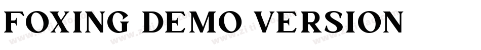 Foxing-Demo-Version字体转换