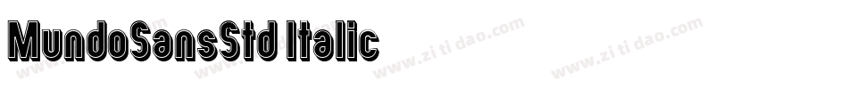 MundoSansStd-Italic字体转换