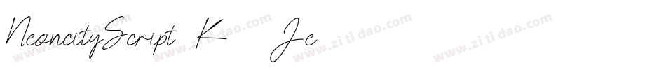 NeoncityScript-K77Je字体转换