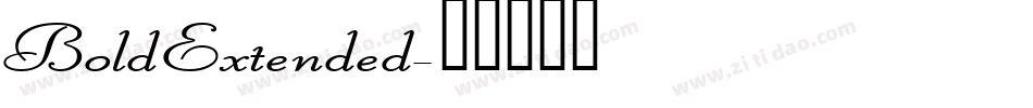 BoldExtended字体转换
