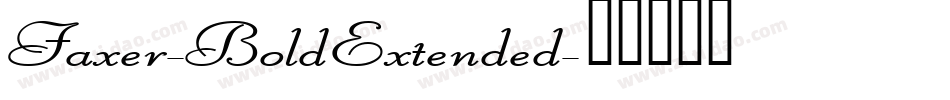 Faxer-BoldExtended字体转换