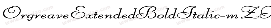 OrgreaveExtendedBoldItalic-mZXV字体转换