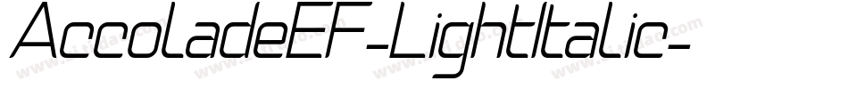 AccoladeEF-LightItalic字体转换