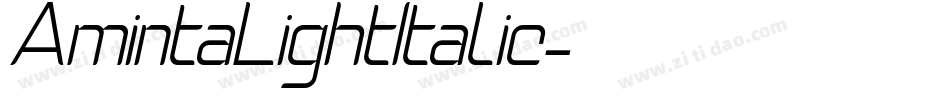 AmintaLightItalic字体转换