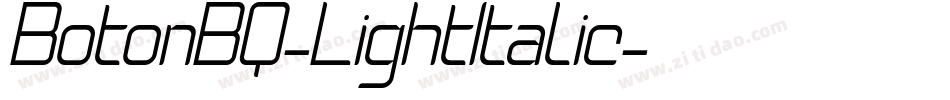 BotonBQ-LightItalic字体转换