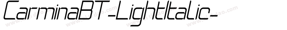 CarminaBT-LightItalic字体转换