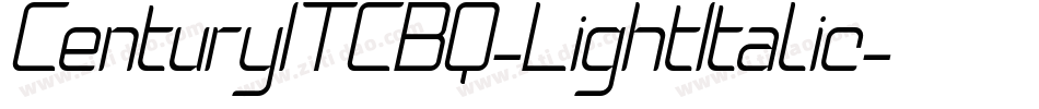 CenturyITCBQ-LightItalic字体转换