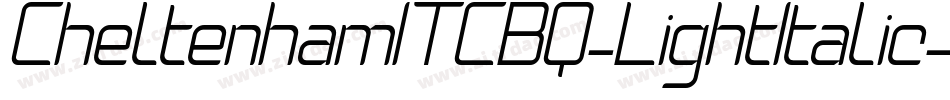 CheltenhamITCBQ-LightItalic字体转换