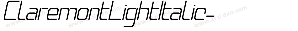 ClaremontLightItalic字体转换