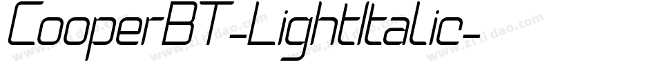 CooperBT-LightItalic字体转换