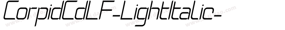 CorpidCdLF-LightItalic字体转换