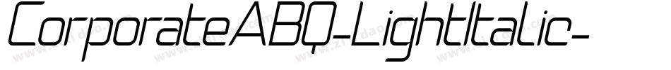 CorporateABQ-LightItalic字体转换