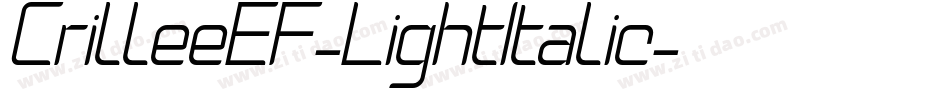CrilleeEF-LightItalic字体转换