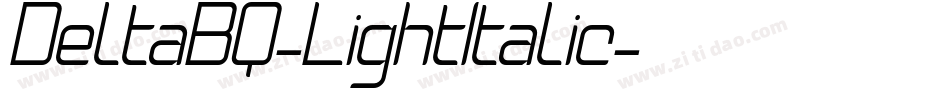 DeltaBQ-LightItalic字体转换