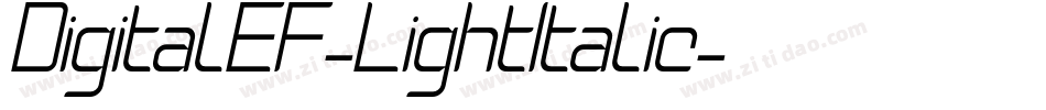 DigitalEF-LightItalic字体转换