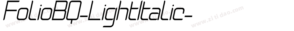 FolioBQ-LightItalic字体转换