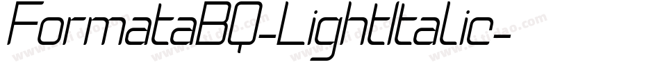 FormataBQ-LightItalic字体转换