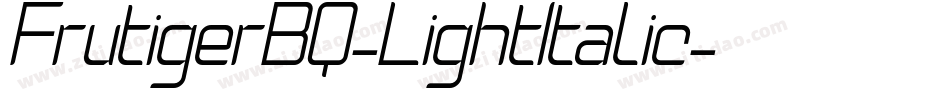 FrutigerBQ-LightItalic字体转换