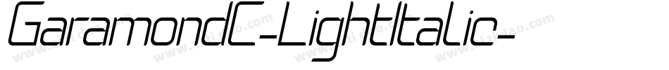GaramondC-LightItalic字体转换