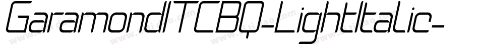 GaramondITCBQ-LightItalic字体转换