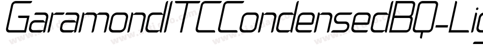 GaramondITCCondensedBQ-LightItalic字体转换