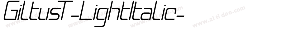 GiltusT-LightItalic字体转换