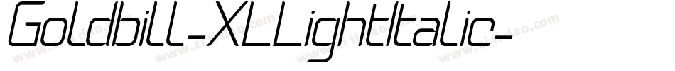Goldbill-XLLightItalic字体转换