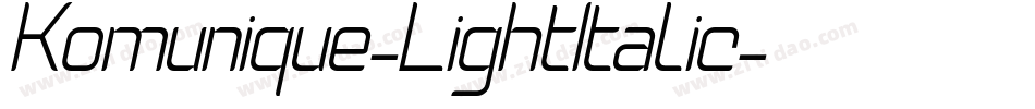 Komunique-LightItalic字体转换