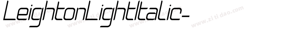 LeightonLightItalic字体转换