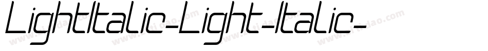 LightItalic-Light-Italic字体转换