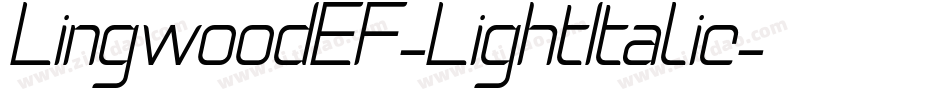 LingwoodEF-LightItalic字体转换