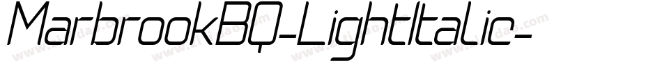 MarbrookBQ-LightItalic字体转换