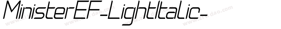MinisterEF-LightItalic字体转换