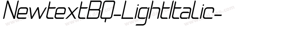 NewtextBQ-LightItalic字体转换