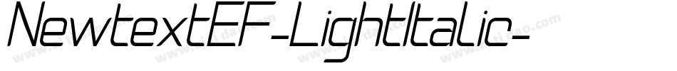 NewtextEF-LightItalic字体转换