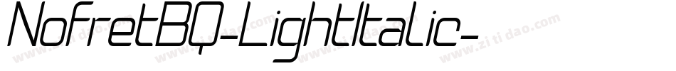 NofretBQ-LightItalic字体转换