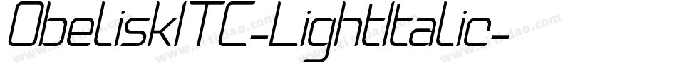 ObeliskITC-LightItalic字体转换