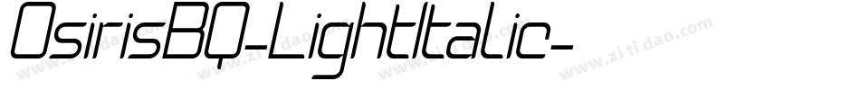 OsirisBQ-LightItalic字体转换