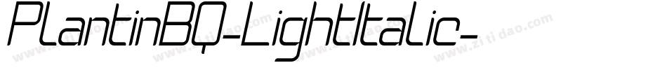 PlantinBQ-LightItalic字体转换