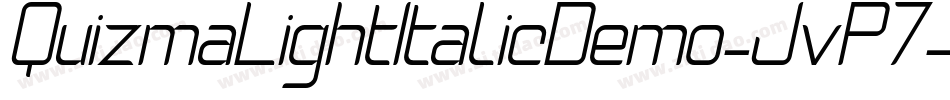 QuizmaLightItalicDemo-JvP7字体转换 QuizmaLightItalicDemo-JvP7字体转换