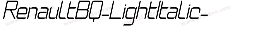 RenaultBQ-LightItalic字体转换