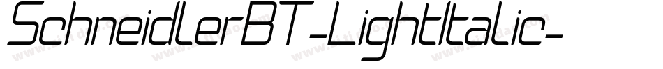 SchneidlerBT-LightItalic字体转换