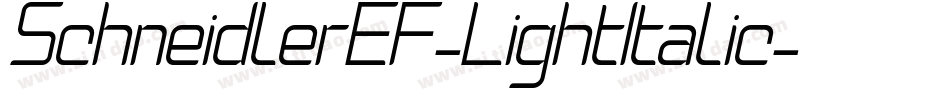 SchneidlerEF-LightItalic字体转换