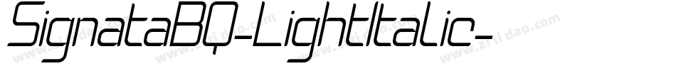 SignataBQ-LightItalic字体转换