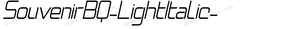 SouvenirBQ-LightItalic字体转换