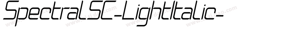 SpectralSC-LightItalic字体转换