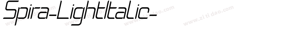 Spira-LightItalic字体转换