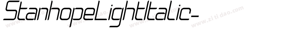 StanhopeLightItalic字体转换