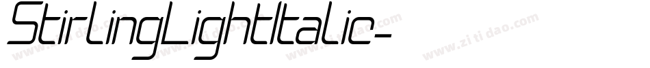 StirlingLightItalic字体转换