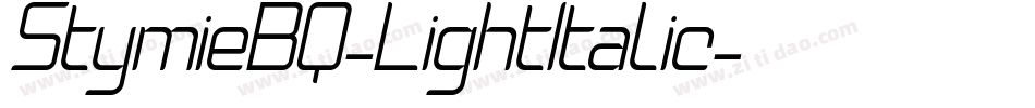 StymieBQ-LightItalic字体转换